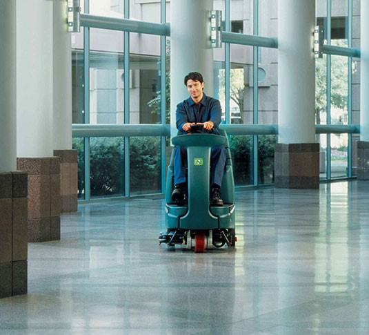 Nobles Speed Scrub Rider Scrubbing concrete floors